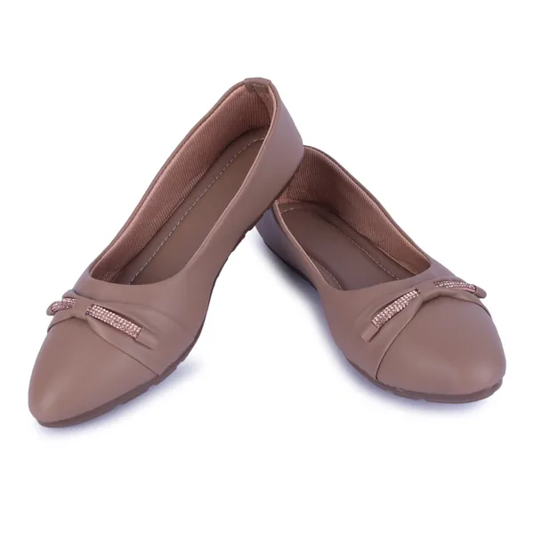 Beige_Casual_Flat_Shoes_With_Rhinestone_Bow_Detail_For_Women