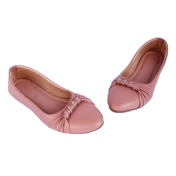 Pink_Ballet_Flats_With_Embellished_Bow_Detail_For_Women