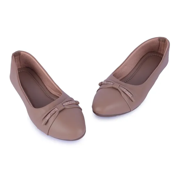 Beige_Casual_Flat_Shoes_With_Rhinestone_Bow_Detail_For_Women