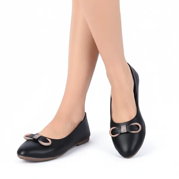 Black_Bow_Detail_Ballet_Flats_For_Women