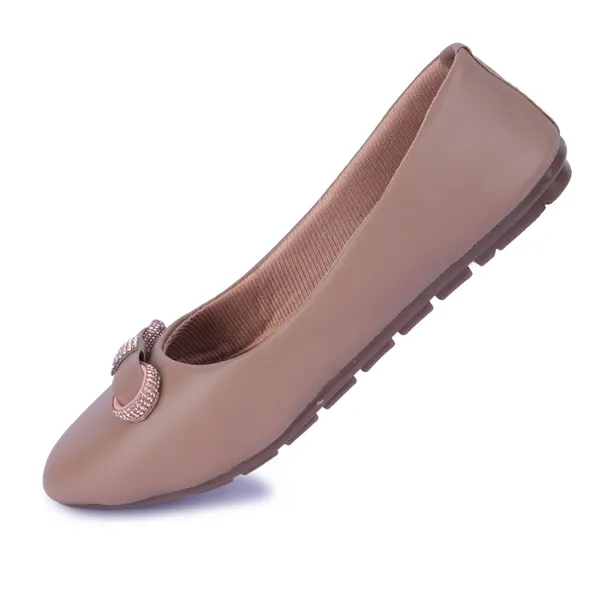 Brown_Casual_Flats_With_Bow_Detail_For_Women