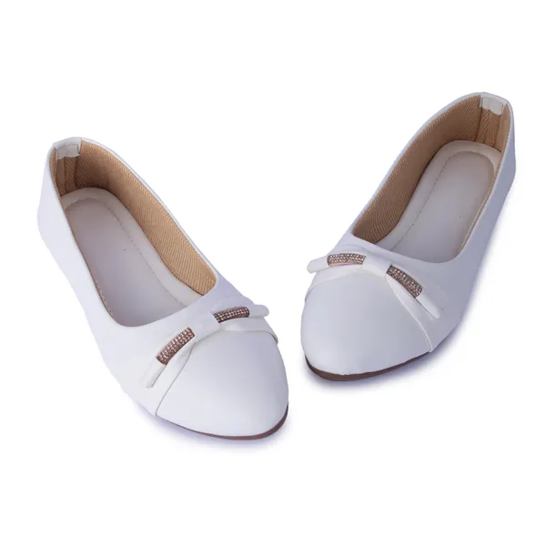 White_Ballerina_Flats_With_Embellished_Bow_Detail_For_Women