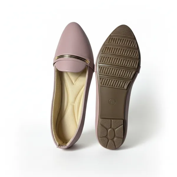 Mauve_Pink_Ballerina_Flats_With_Metallic_Strap_For_Women