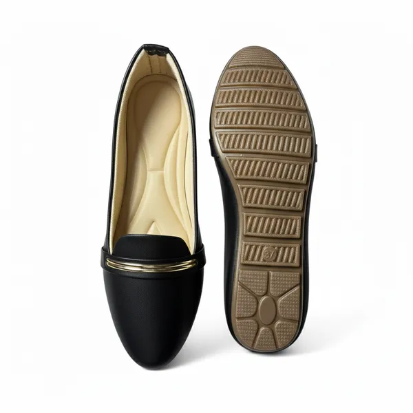 Black_Loafers_With_Trim_For_Women