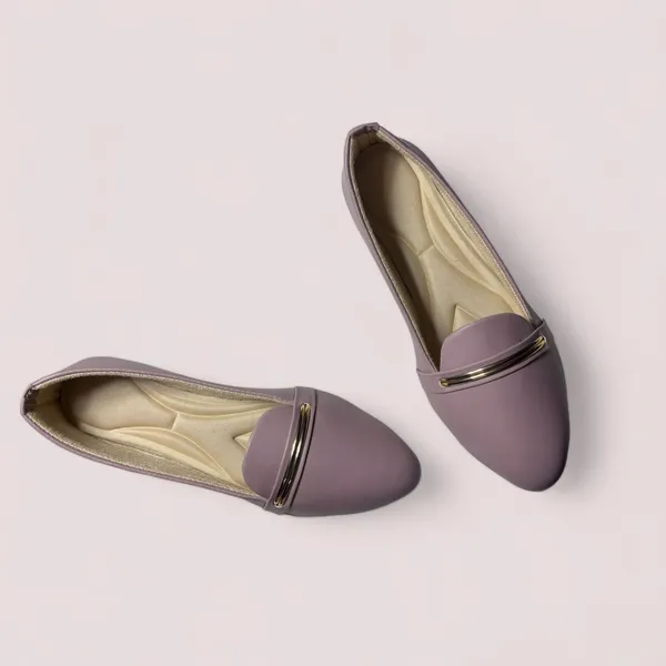 Mauve_Pink_Ballerina_Flats_With_Metallic_Strap_For_Women