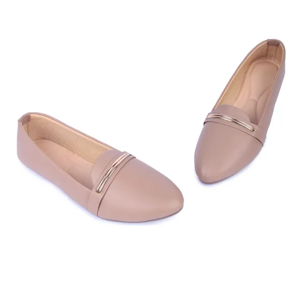 Beige_Slip_On_Loafers_With_Metal_Accent_For_Women