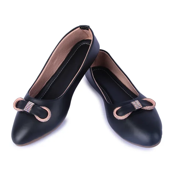 Black_Bow_Detail_Ballet_Flats_For_Women