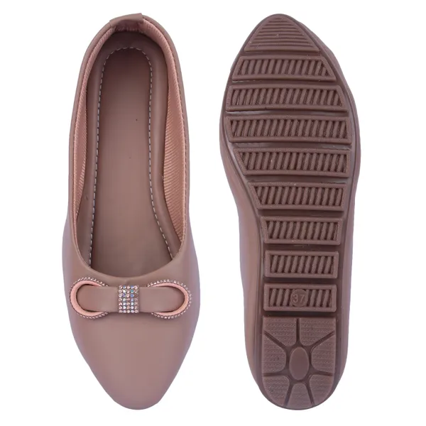 Brown_Casual_Flats_With_Bow_Detail_For_Women