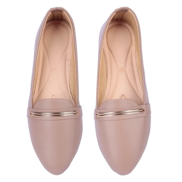 Beige_Slip_On_Loafers_With_Metal_Accent_For_Women