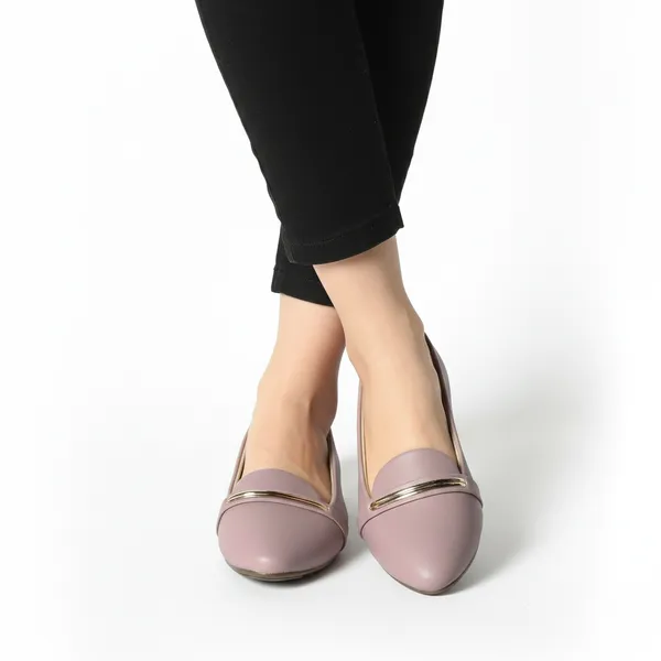 Mauve_Pink_Ballerina_Flats_With_Metallic_Strap_For_Women