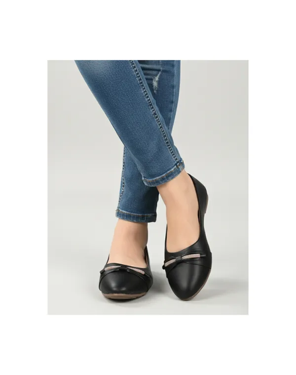 Black_Ballerina_Flats_With_Bow_Detail_For_Women