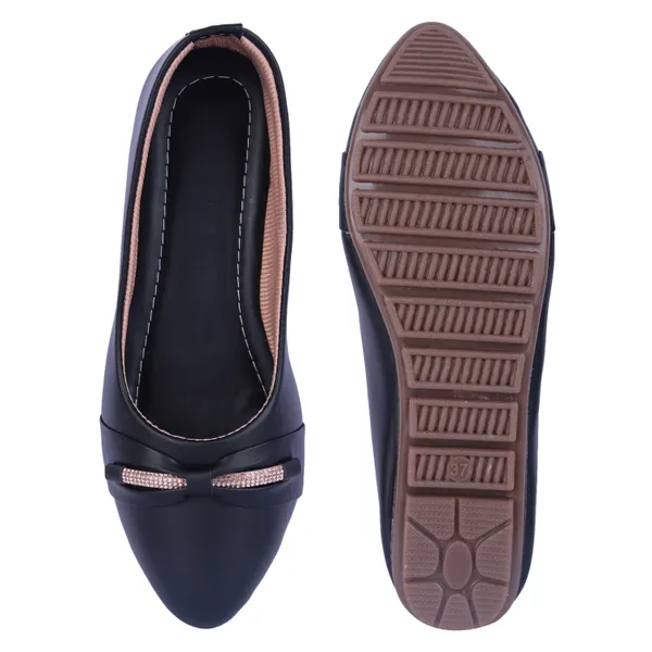 Black_Ballerina_Flats_With_Bow_Detail_For_Women