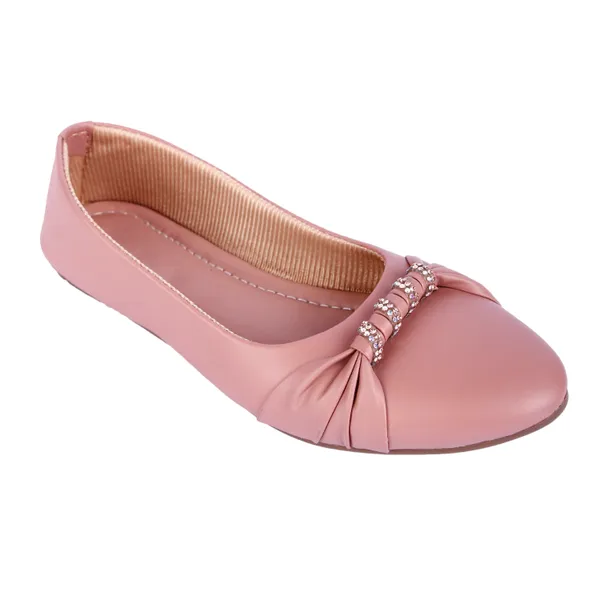 Pink_Ballet_Flats_With_Embellished_Bow_Detail_For_Women