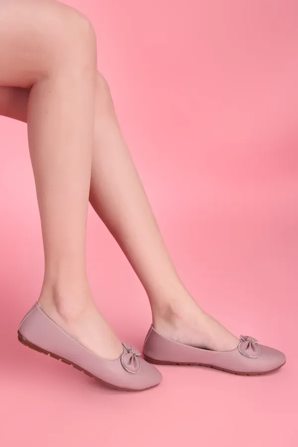 Dusty_Pink_Ballet_Flats_With_Bow_Detail_For_Women