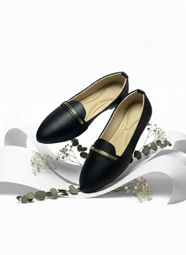 Black_Loafers_With_Trim_For_Women