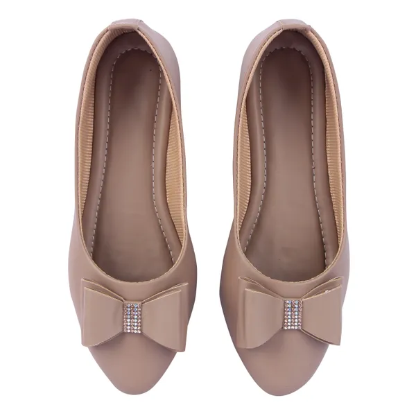 Taupe_Ballet_Flats_With_Bow_Detail_For_Women