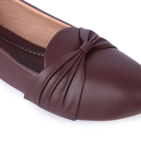 Brown_Knotted_Ballet_Flats_For_Women