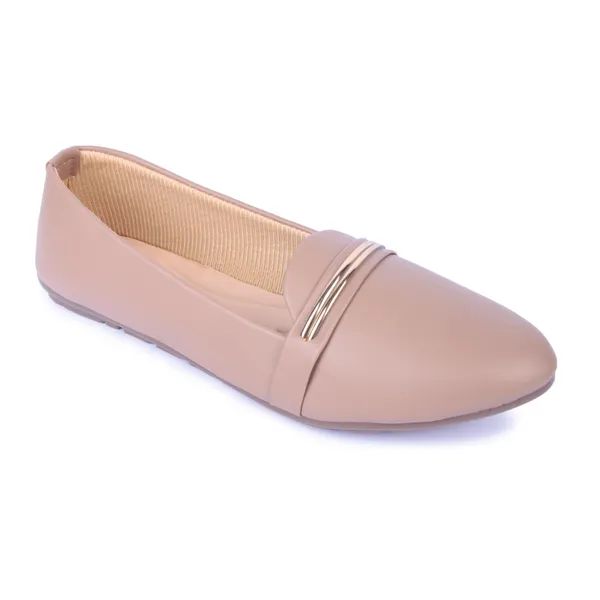 Beige_Slip_On_Loafers_With_Metal_Accent_For_Women
