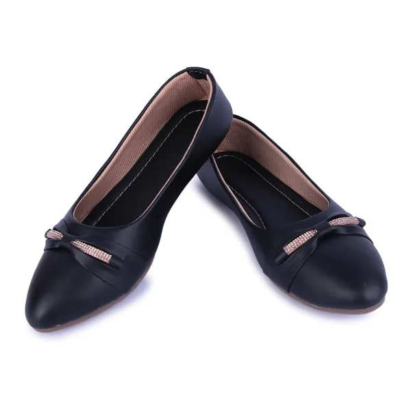 Black_Ballerina_Flats_With_Bow_Detail_For_Women