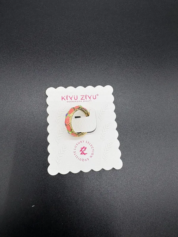 Pink_Enamel_Gold_Tone_Alloy_Ear_Cuff_For_Women