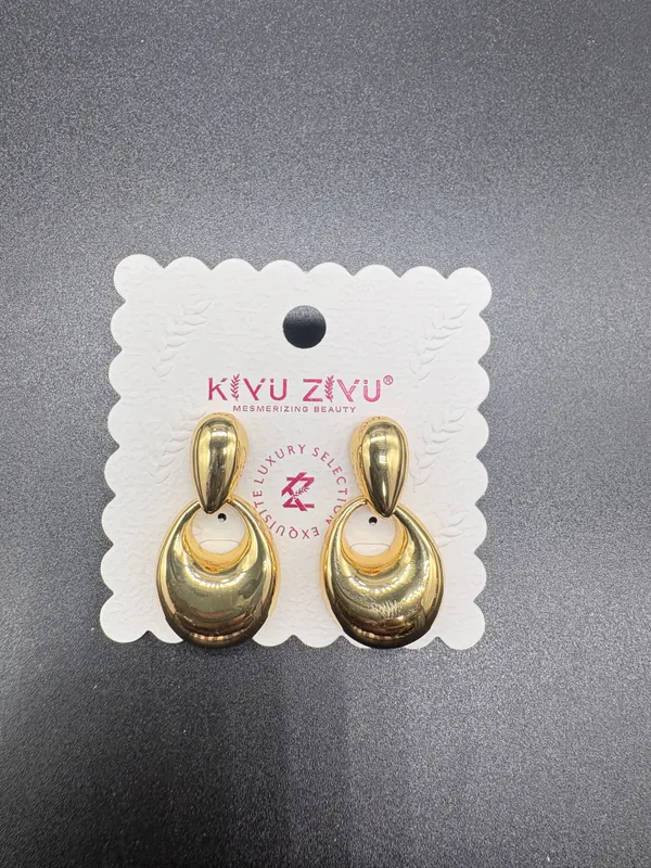 Gold_Alloy_Double_Loop_Oval_Cutout_Drop_Earrings_For_Women