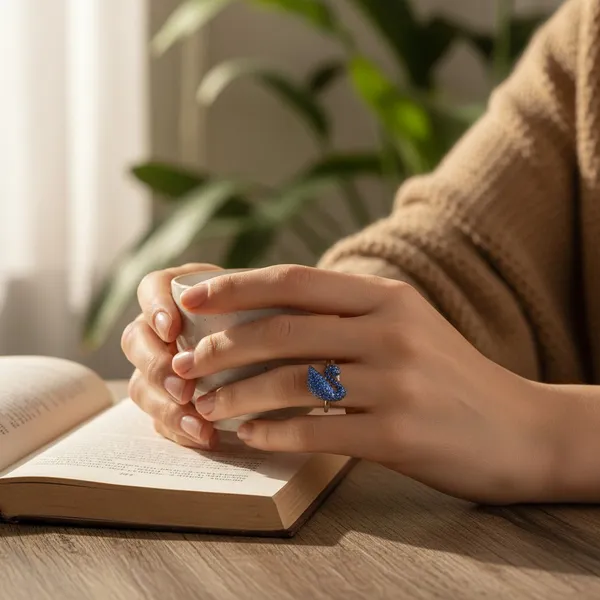 925_Silver_Swan_Ring_for_Women_and_Girls_in_Blue_AD_stones