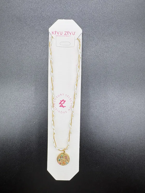 Gold_Alloy_Green_Stone_Coin_Pendant_Necklace_For_Women