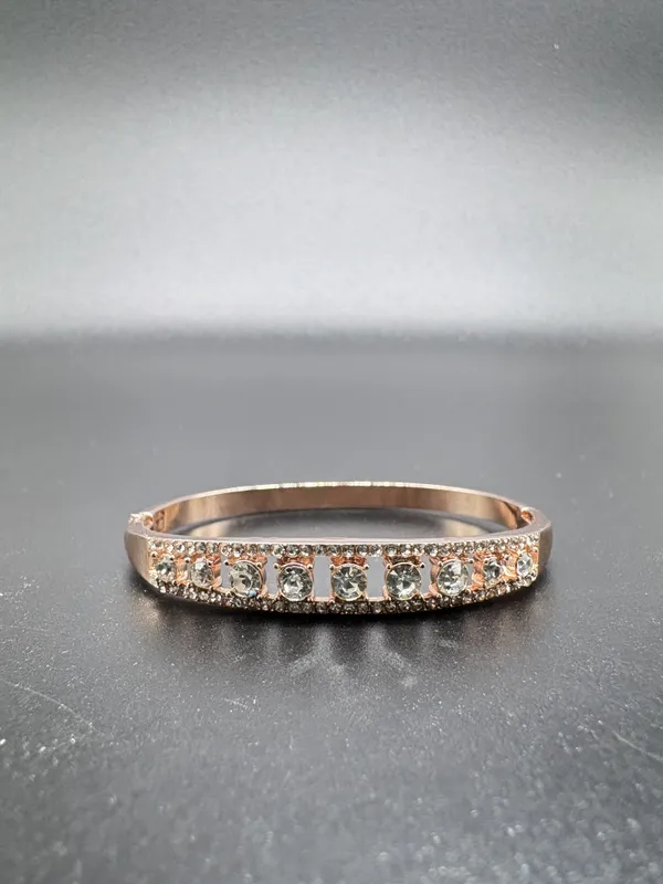 Rose_Gold_Alloy_Green_Champagne_Stone_Bangle_For_Women