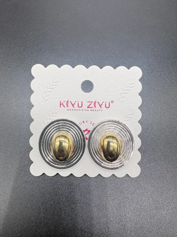 Silver_Gold_Toned_Alloy_Two_Tone_Oval_Stud_Earrings_For_Women