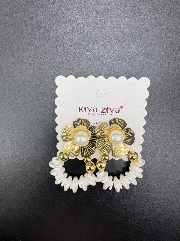 Gold_Alloy_Flower_Pearl_Drop_Earrings_For_Women
