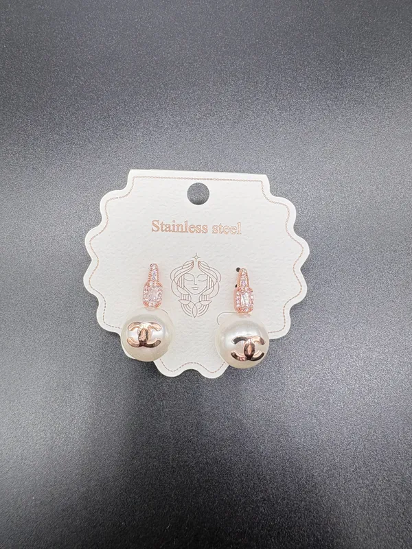 Rose_Gold_Stainless_Steel_Polished_Dome_Stud_Earrings_For_Women