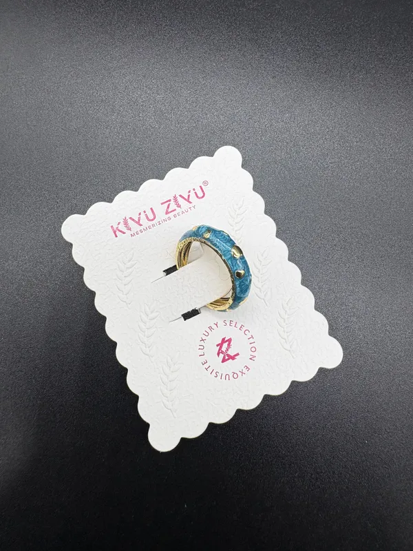 Blue_Crystal_Alloy_Gold_Tone_Curved_Hair_Clip_For_Women