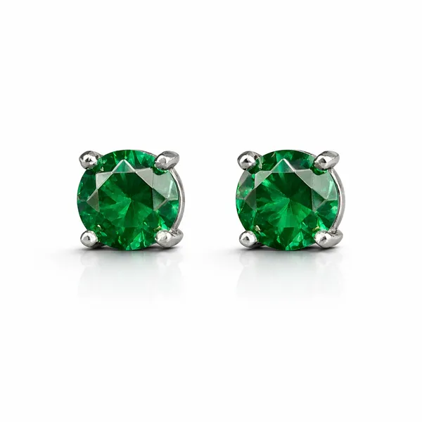 Emerald_Green_Crystal_Stud_Earrings_In_Silver_Setting92.5_Sterling_silver