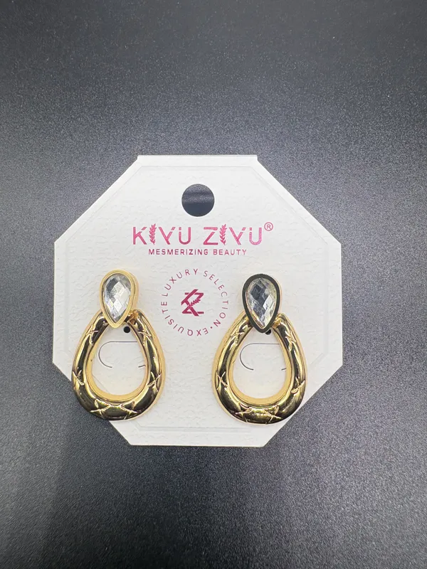 Gold_Tone_Alloy_Teardrop_Crystal_Double_Drop_Earrings_For_Women