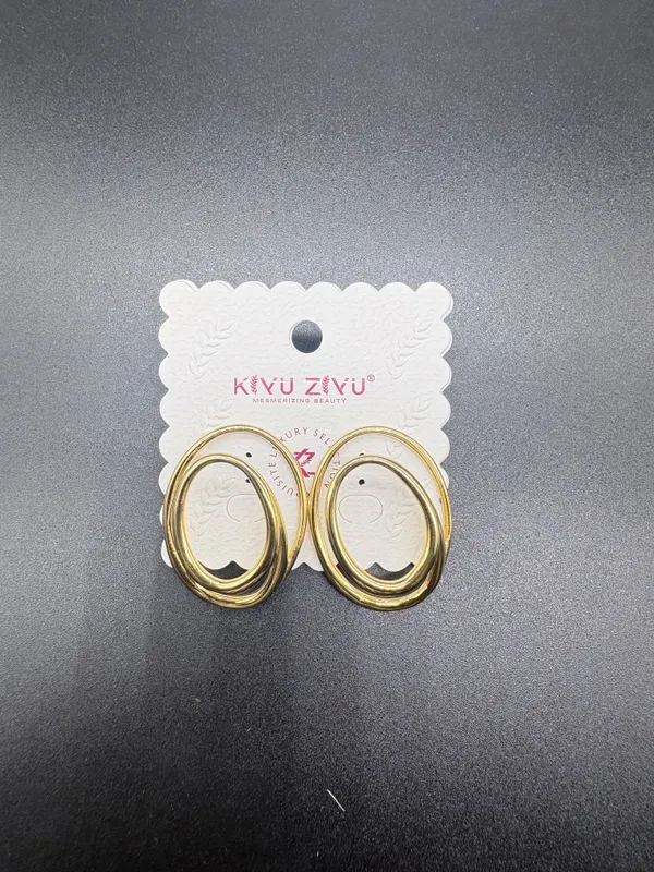 Gold_Tone_Alloy_Triple_Oval_Hoop_Earrings_For_Women