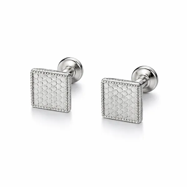 Honeycomb_Textured_Square_Stud_Earrings_in_925_Silver_For_Men_And_Women