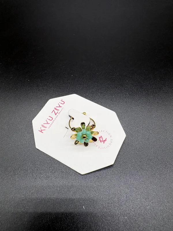 Gold_Alloy_Turquoise_Blue_Stone_Floral_Ring_For_Women