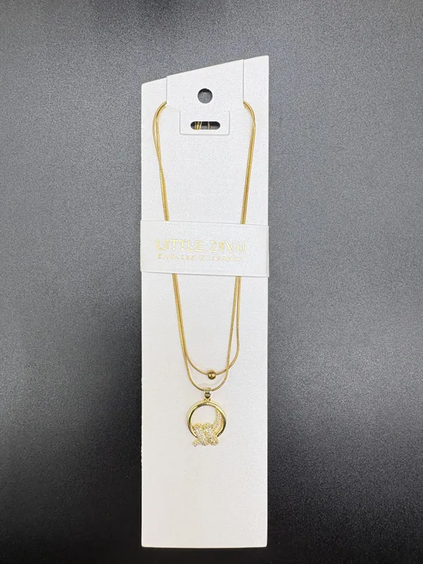 Gold_Alloy_Layered_Circular_Charm_Pendant_Necklace_For_Women