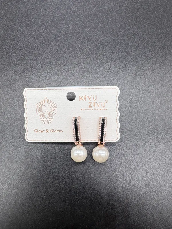 Rose_Gold_Alloy_Black_Crystal_Pearl_Drop_Earrings_For_Women