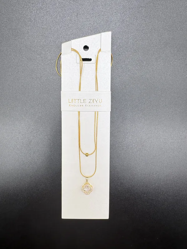Gold_Alloy_Three_Layer_Geometric_Pendant_Necklace_Set_For_Women