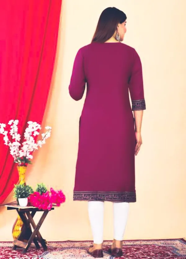 Wine_Cotton_Kurti_For_Women