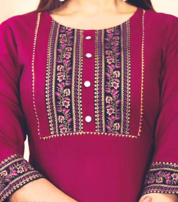 Wine_Cotton_Kurti_For_Women