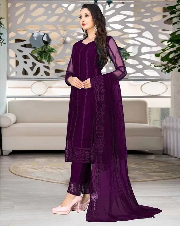 Purple_Cotton_Kurta_Pant_And_Dupatta_Set_For_Women