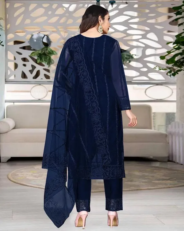 Blue_Cotton_Kurta_Pant_And_Dupatta_Set_For_Women