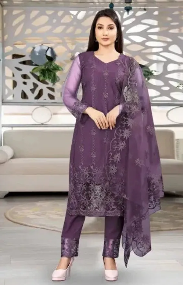 Purple_Cotton_Kurta_Pant_And_Dupatta_Set_For_Women