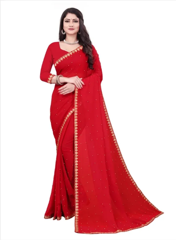 Red_Lycra_Blend_Saree_For_Women