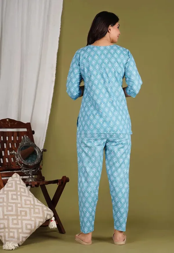 Aqua_Blue_Cotton_Co_Ord_Set_For_Women