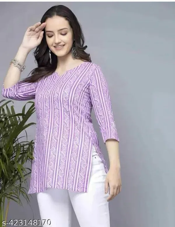 Lavender_Cotton_Kurti_For_Women