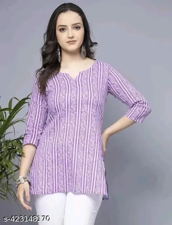 Lavender_Cotton_Kurti_For_Women