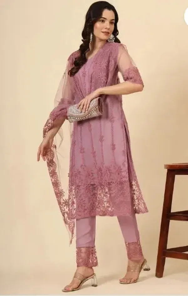 Pink_Cotton_Kurta_Pant_And_Dupatta_Set_For_Women